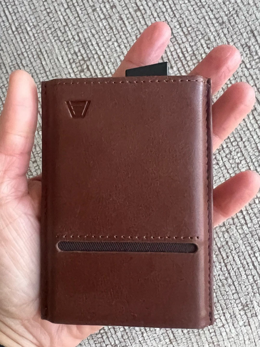 Andar card case wallet brown
